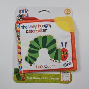 The Very Hungry Caterpillar Baby Teething Crinkle soft Book - Eric Carle - 5x5in